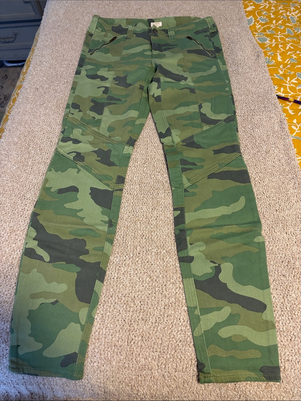 NWT J Crew Factory Camo Utility Pants Skinny Cargo Green